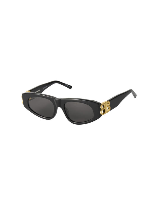 Balenciaga BB0095S 001 Square Eye Cat Black Gold – vista 7
