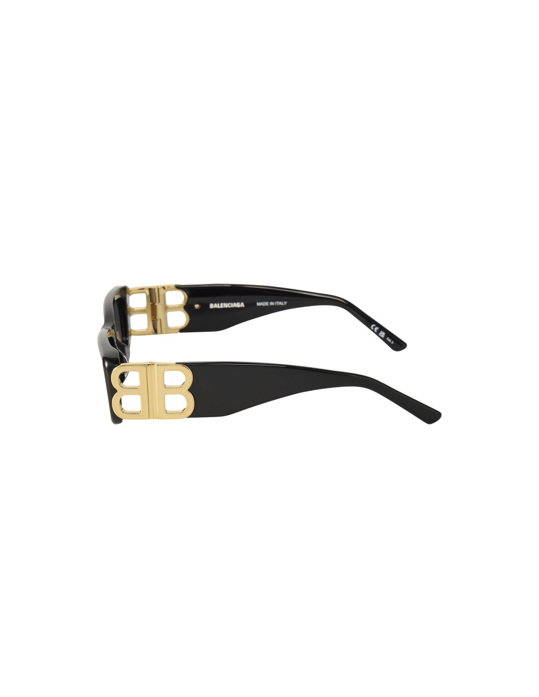 Balenciaga BB0096S 001 Dynasty Rectangle Black Gold – vista 9