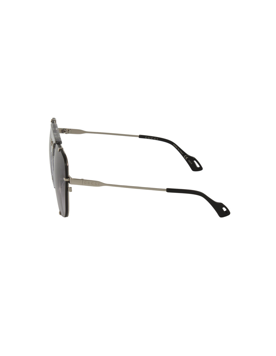 Gucci Gucci GG0739S 001 Square Shape Aviator Gris Degradado – vista 9