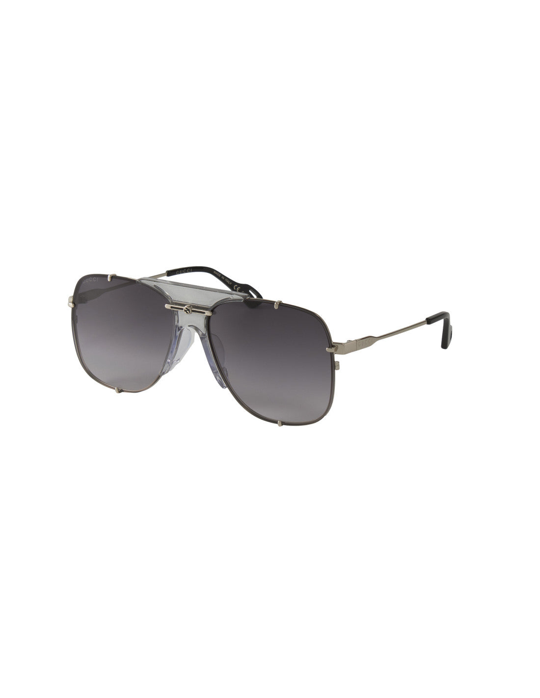 Gucci Gucci GG0739S 001 Square Shape Aviator Gris Degradado – vista 7
