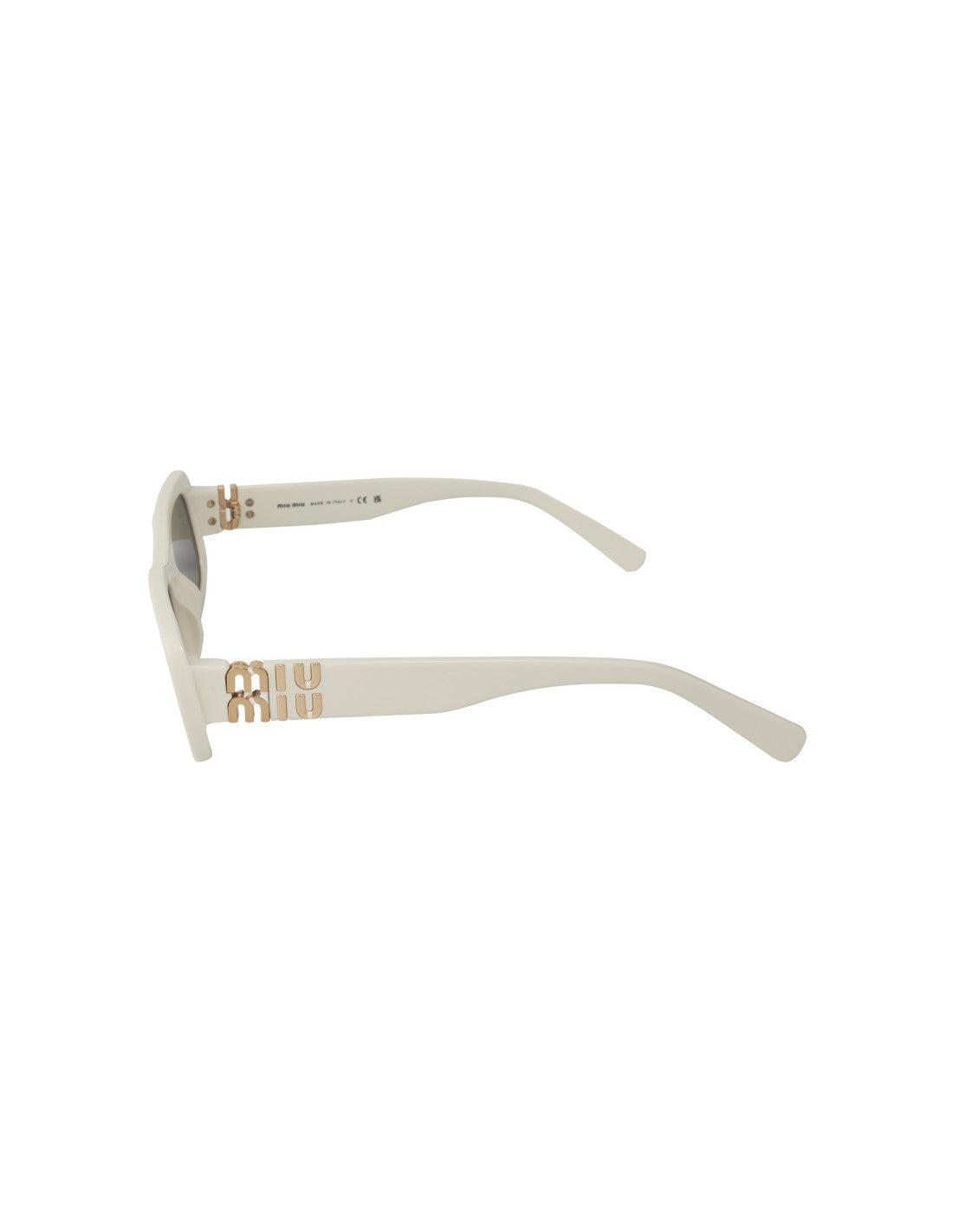 Miu Miu MU 08Z 142-5S0 rectangle shape White Gold – vista 9