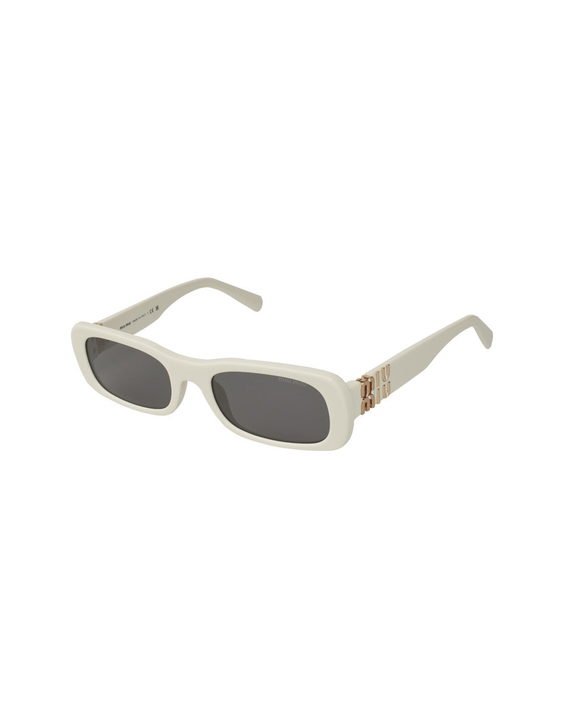 Miu Miu MU 08Z 142-5S0 rectangle shape White Gold – vista 7