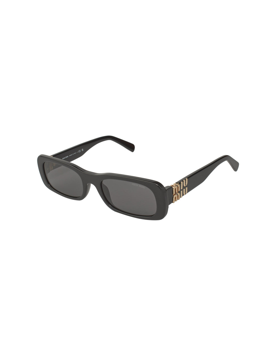 Miu Miu MU 08Z 1AB-5S0 rectangle shape Black Gold – vista 7