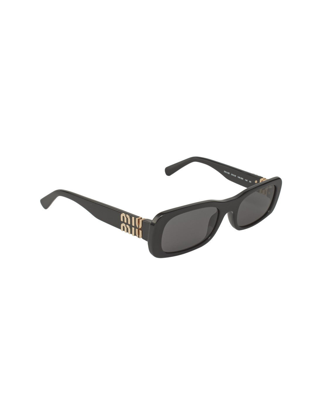 Miu Miu MU 08Z 1AB-5S0 rectangle shape Black Gold – vista 6