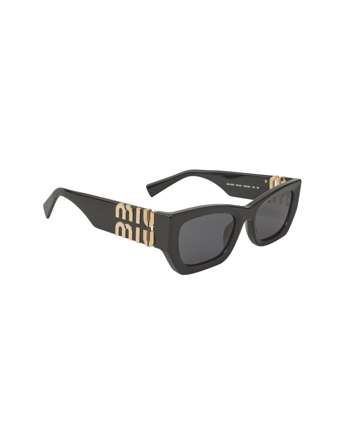 Miu Miu MU 09WS 1AB-5S0 Square Shape Black Gold – vista 6