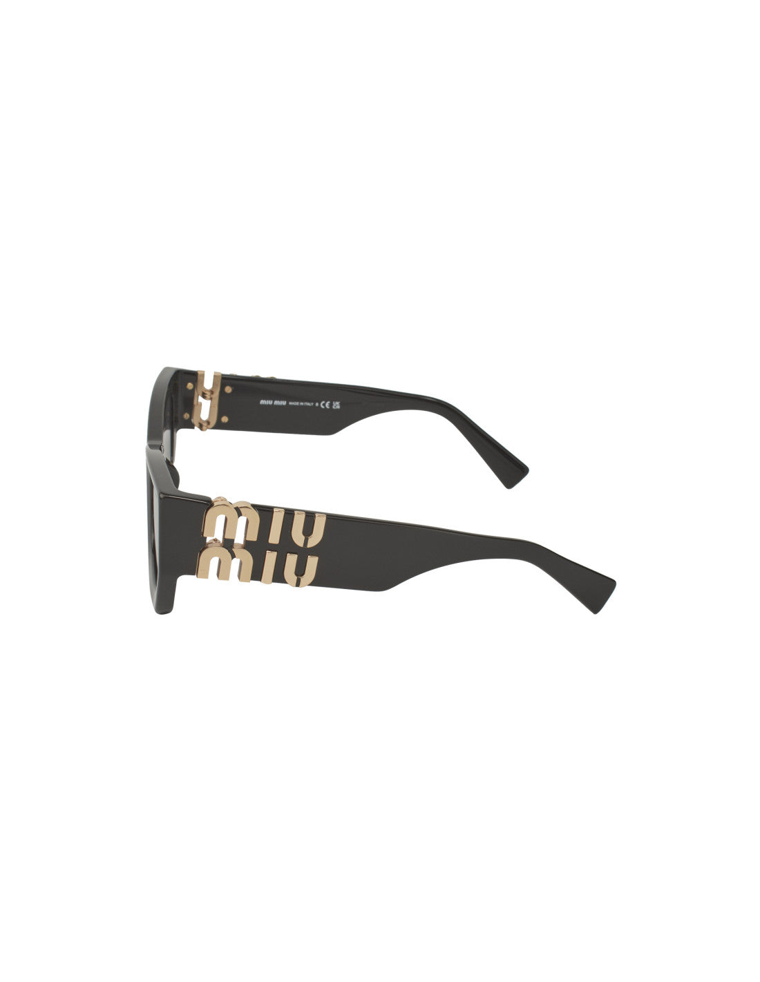 Miu Miu MU 09WS 1AB-5S0 Square Shape Black Gold – vista 9
