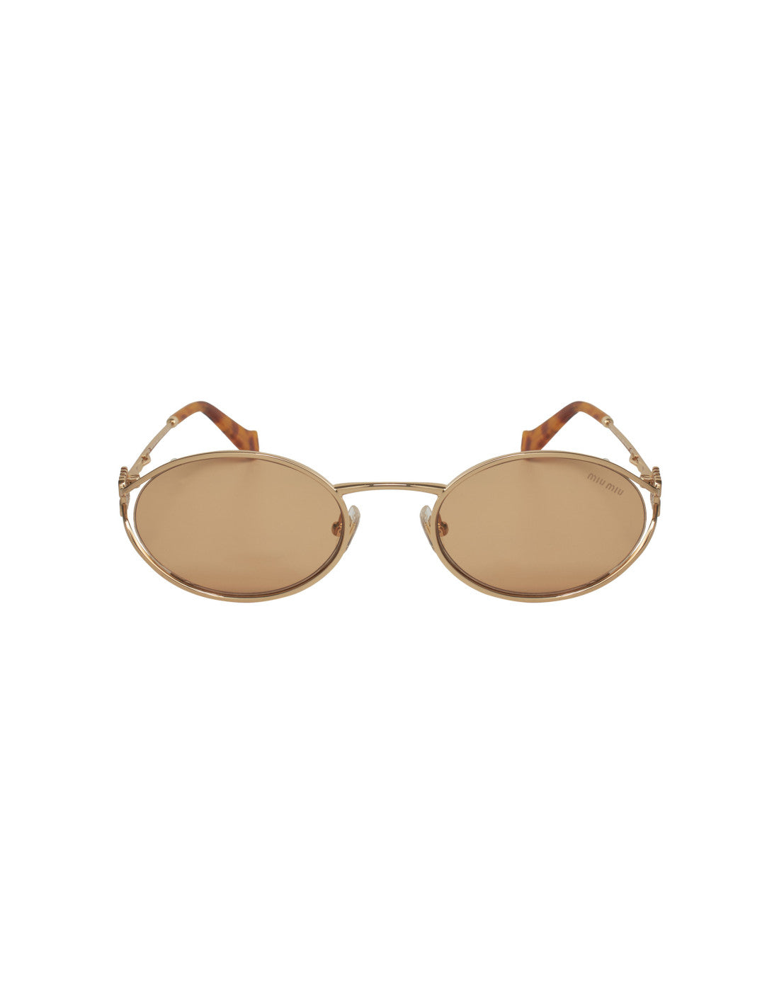 Miu Miu MU 52YS 5AK-10B Oval Shape Orange Gold – vista 8