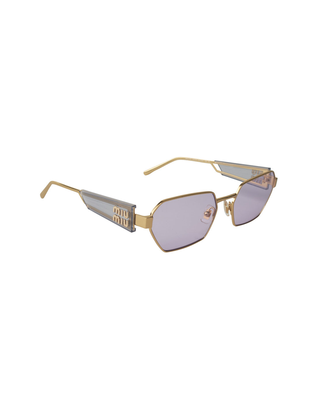 Miu Miu MU 53WS ZVN-05S Square Shape Pale Gold Violet – vista 6