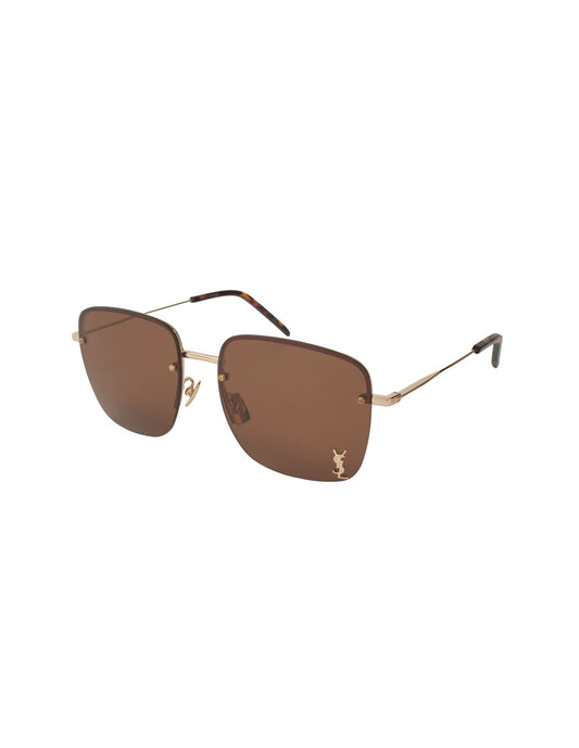 SAINT LAURENT SL 312M 008 Square Shape Coffe Con accesorios – vista 7