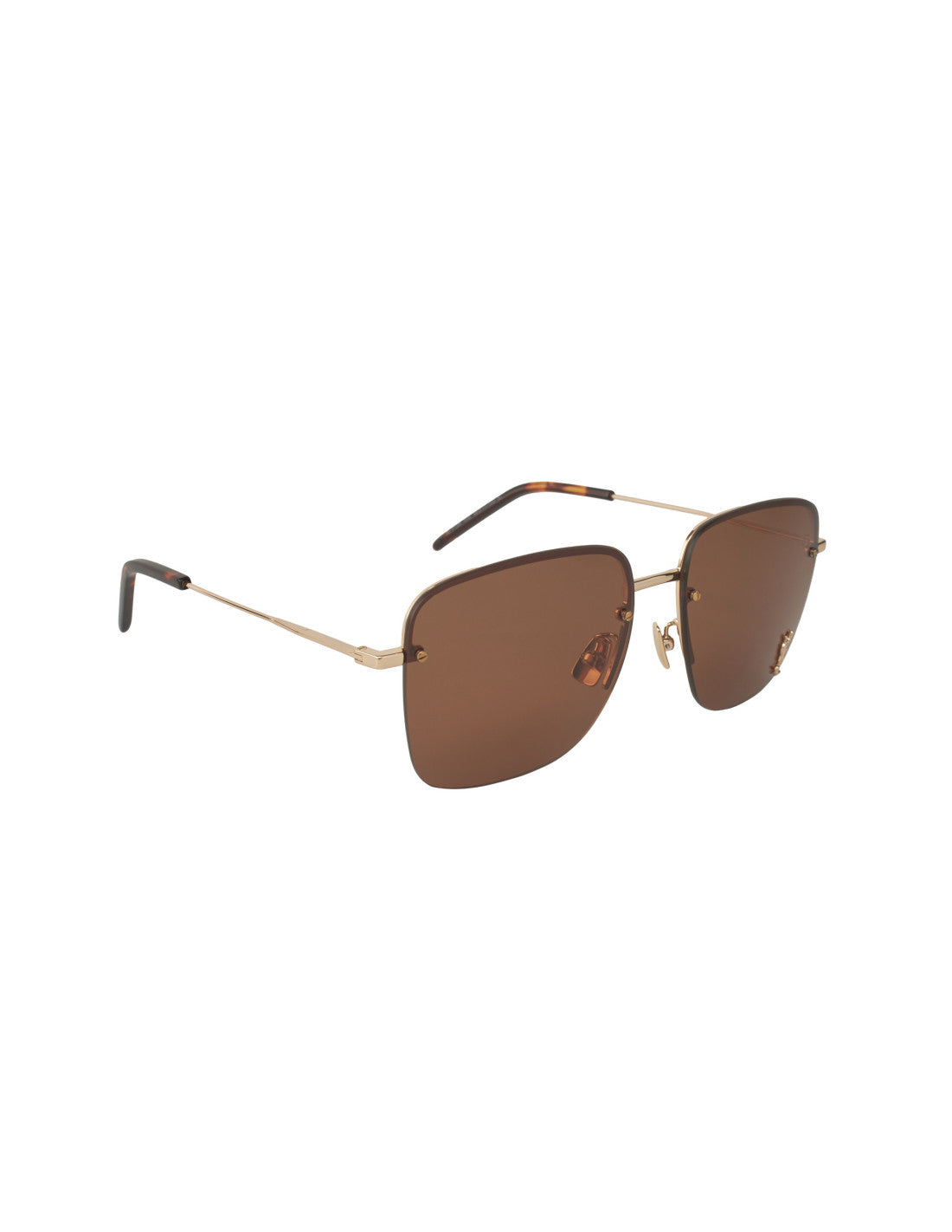 SAINT LAURENT SL 312M 008 Square Shape Coffe Con accesorios – vista 6