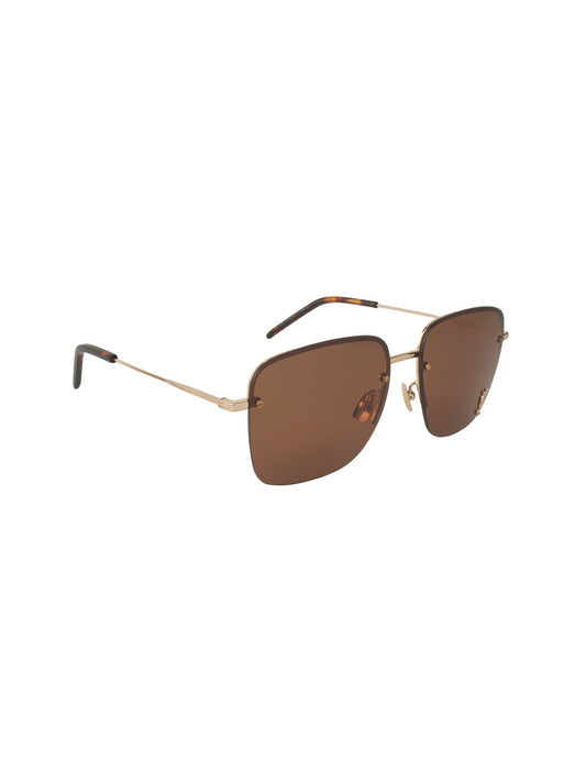 SAINT LAURENT SL 312M 008 Square Shape Coffe Con accesorios – vista 6