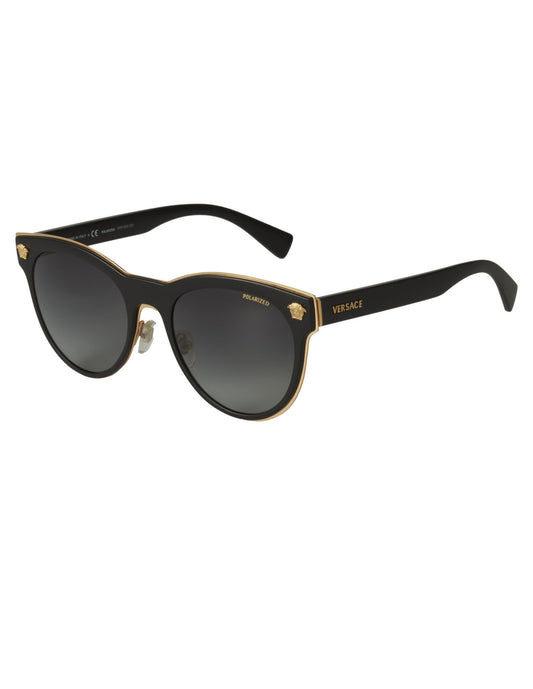 Versace VE2198 1002/T3 Round Negro Gris Con accesorios – vista 7