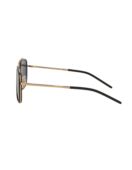 Dolce &amp; Gabbana DG2220 02/81 Square Shape Negro Dorado – vista 6