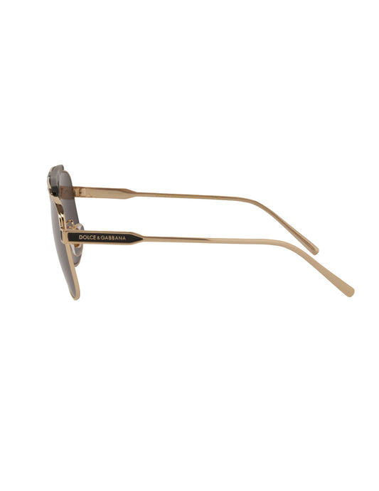 Dolce &amp; Gabbana DG2256 1334/87 Aviator Square Negro Dorado – vista 6