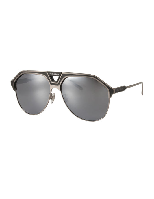 Dolce &amp; Gabbana DG2257 1277/6G Aviator Plata Espejo – vista 7