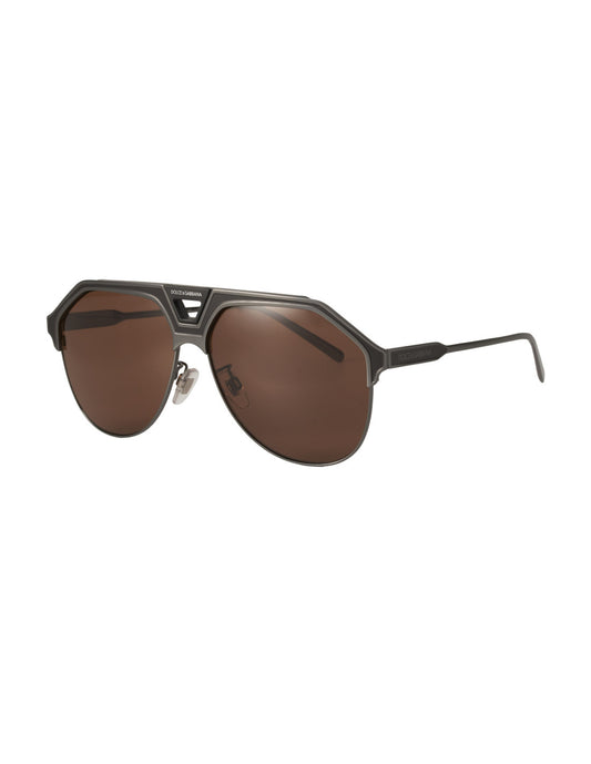 Dolce &amp; Gabbana DG2257 1350/73 Aviator Cafe Gunmetal – vista 7