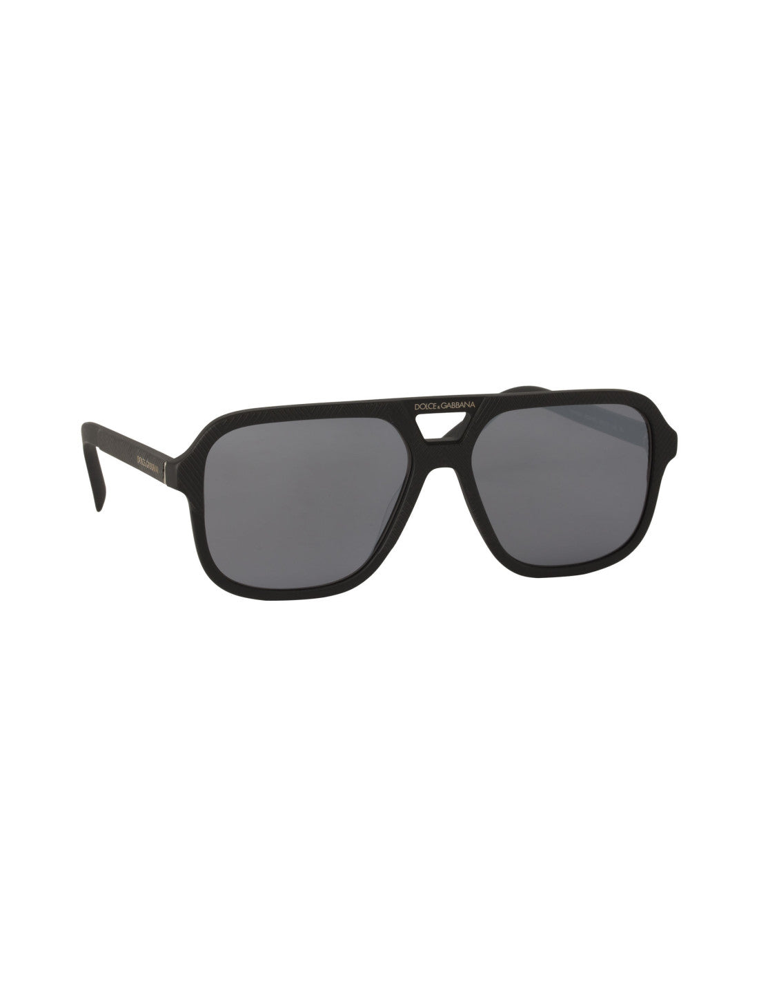 Dolce &amp; Gabbana DG4354 3298/6G Aviator Square Negro Mate Plata – vista 9
