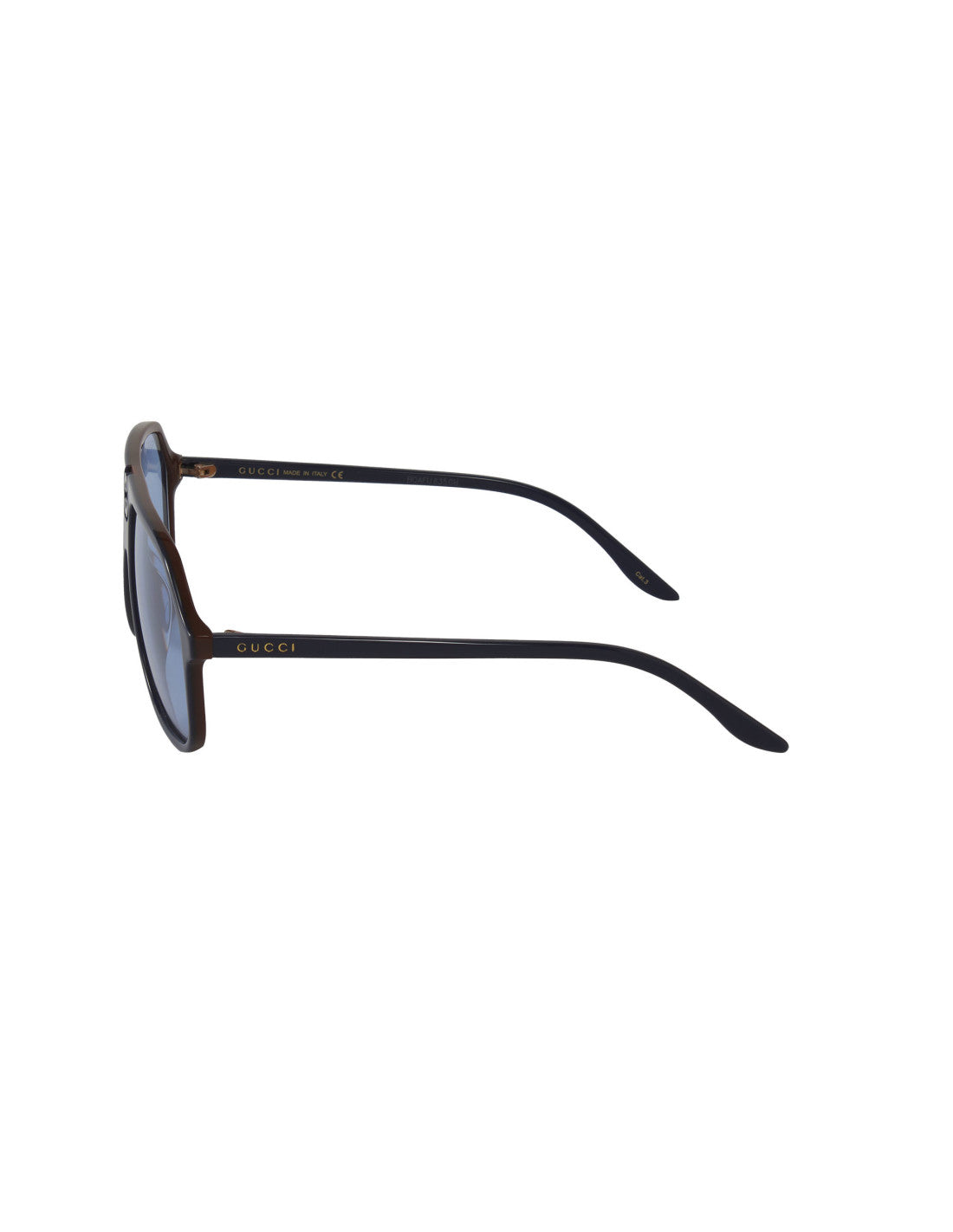 Gucci Gg0734s 002 Square Aviator Azul Naranja transparente – vista 9