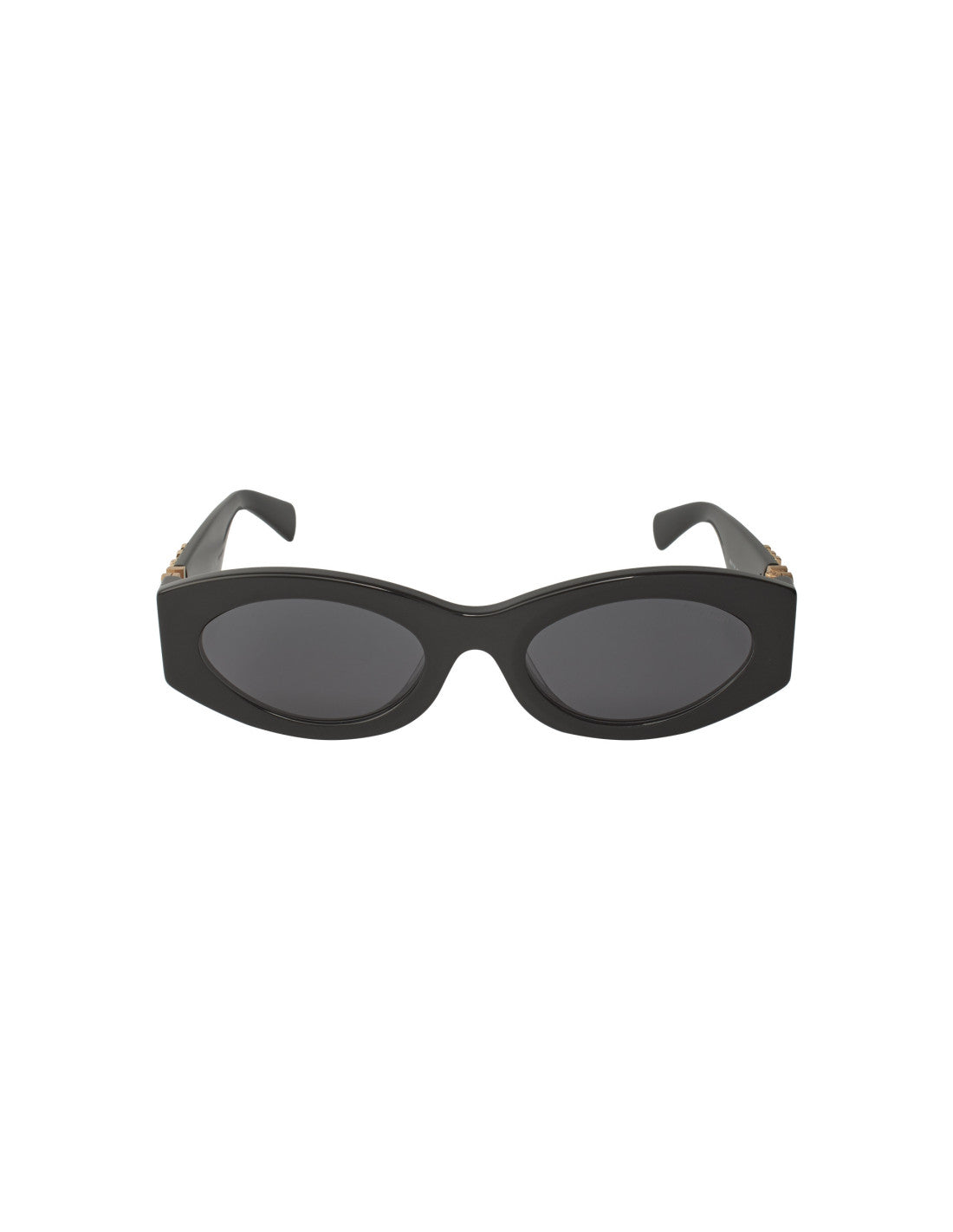 Miu Miu MU 11WS 1AB-5S0 Oval Shape Black Gold – vista 8