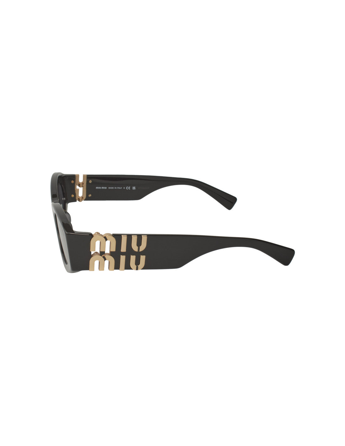 Miu Miu MU 11WS 1AB-5S0 Oval Shape Black Gold – vista 9