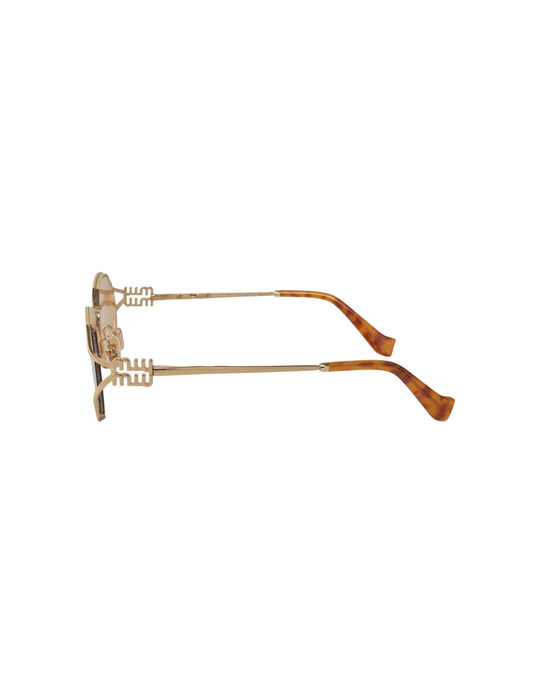 Miu Miu MU 52YS 5AK-10B Oval Shape Orange Gold – vista 9